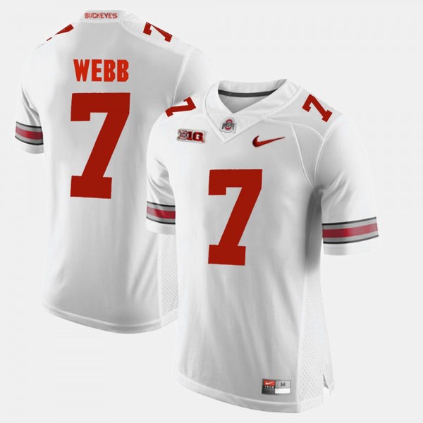 Ohio State Buckeyes Damon Webb Men's #7 Game Alumni White College Football Jersey 2404WAQP7